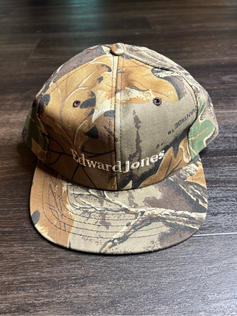 Vintage Edward Jones Camo Snap Back Hat